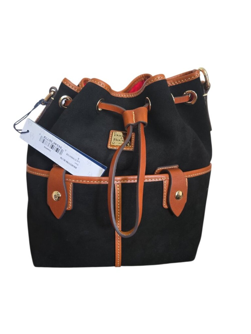 NWT Dooney  & Bourke Suede Drawstring - Black